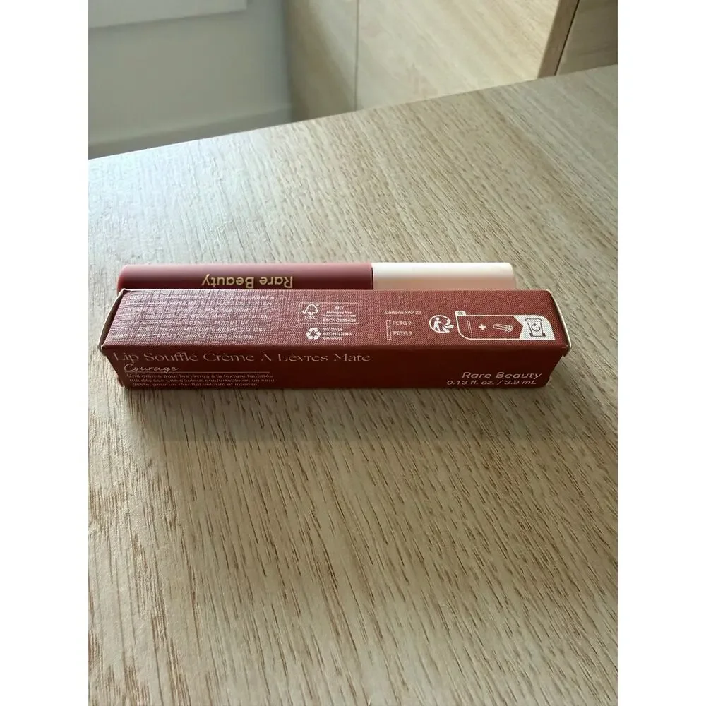 $20 Rare Beauty Lip Soufflé Matte Lip Cream Courage Full Size 3.9mL Soft Matte